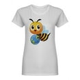 thumbnail image 1 of Save The Bees And The Earth Shaped T-Shirt Women -Image by Shutterstock, Female Small, 1 of 2