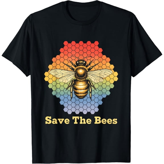 Save The Bees Bee Honey Bumblebee Nature Environment T-Shirtmen and women can wear, black, white, gifts.S,M,L,XL,2XL,3XL,2269XL