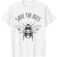 thumbnail image 1 of Save The Bees Earth Day Save Our Planet Environmental T-Shirt mens t shirt，white，women，funny，misfits，men，journey, 1 of 4