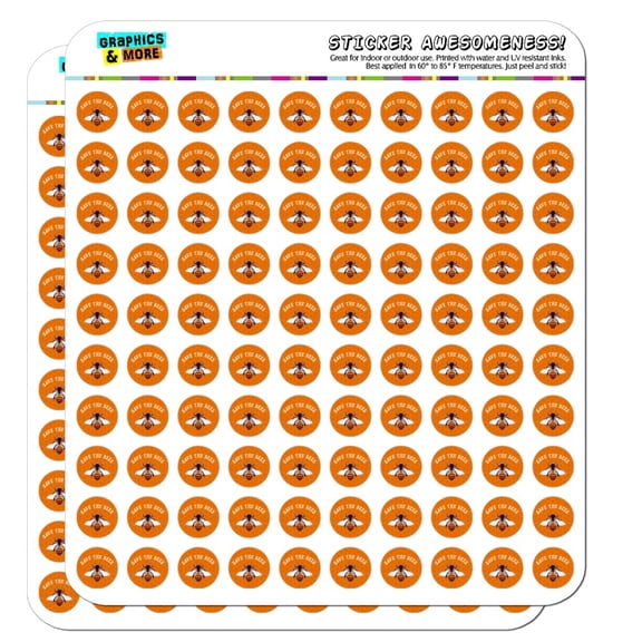 Save The Bees Honey 1/2" (0.5") Planner Calendar Scrapbooking Crafting Clear Stickers