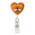 thumbnail image 1 of Save The Bees Honey Heart Lanyard Retractable Reel Badge ID Card Holder, 1 of 3