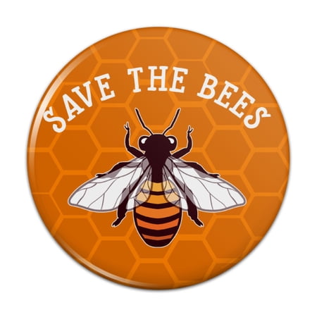 Save The Bees Honey Pinback Button Pin Badge - 1" Diameter