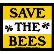 Save The Bees Large Environmental Preservation Bumper Sticker Decal for Vehicles, Lockers, Skateboards