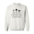 thumbnail image 1 of Save The Bees Plant More Trees Crewneck Sweatshirt, 1 of 3