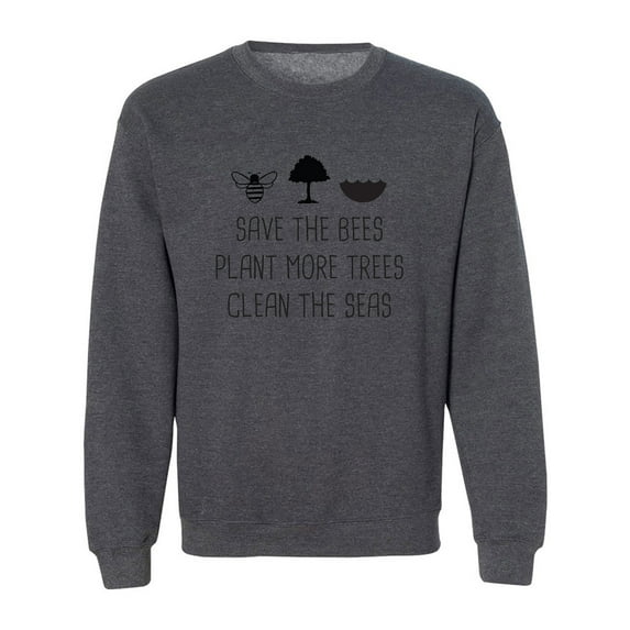 Save The Bees Plant More Trees Crewneck Sweatshirt