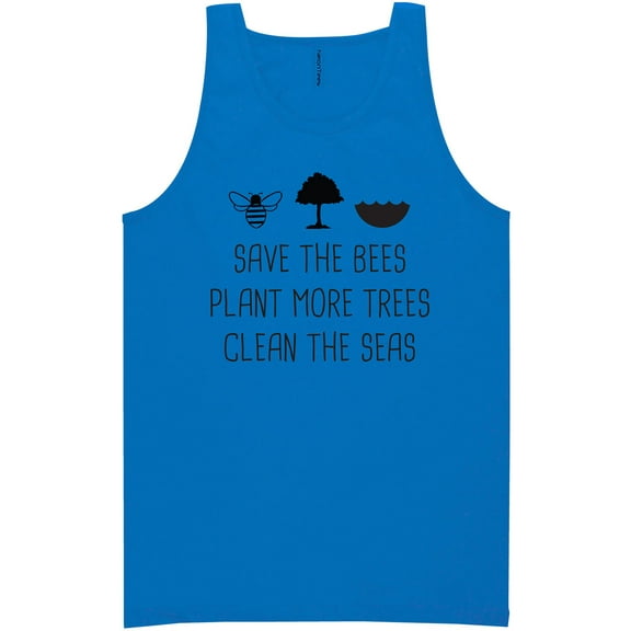 Save The Bees Plant More Trees Neon Tank Top