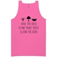 thumbnail image 1 of Save The Bees Plant More Trees Neon Tank Top, 1 of 1