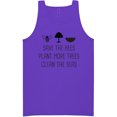 thumbnail image 1 of Save The Bees Plant More Trees Neon Tank Top, 1 of 1