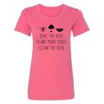 thumbnail image 1 of Save The Bees Plant More Trees Womens crewneck tee, 1 of 2