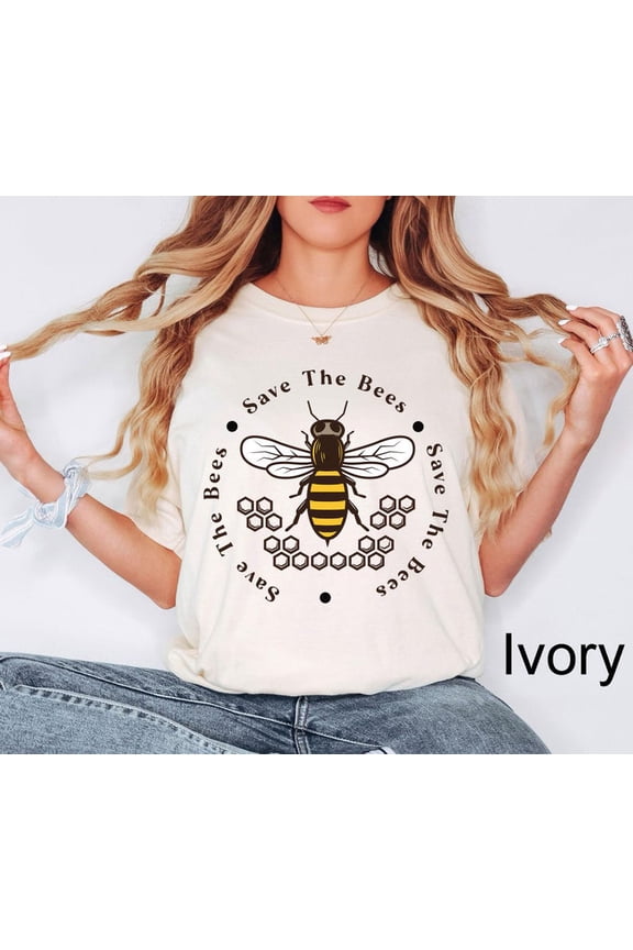 Save The Bees Protect Pollinators T-Shirt All Size S-3Xl