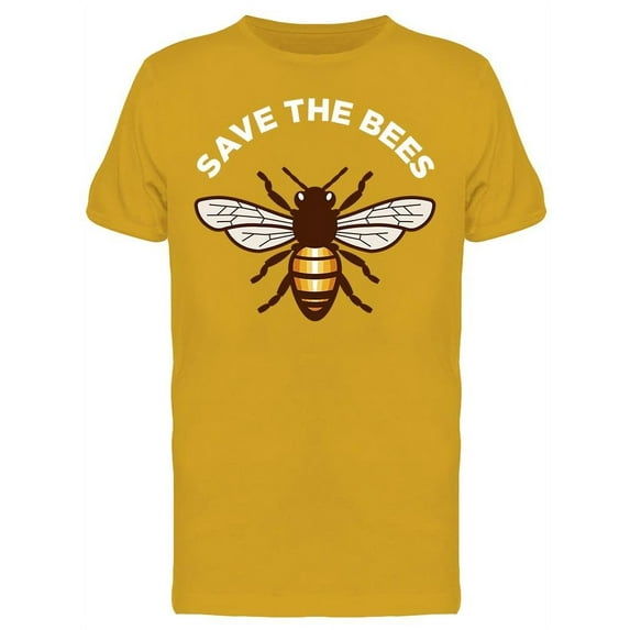 Save The Bees, Sticker T-Shirt Men -Image by Shutterstock, Male 3X-Large