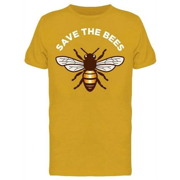 Save The Bees, Sticker T-Shirt Men -Image by Shutterstock, Male Medium