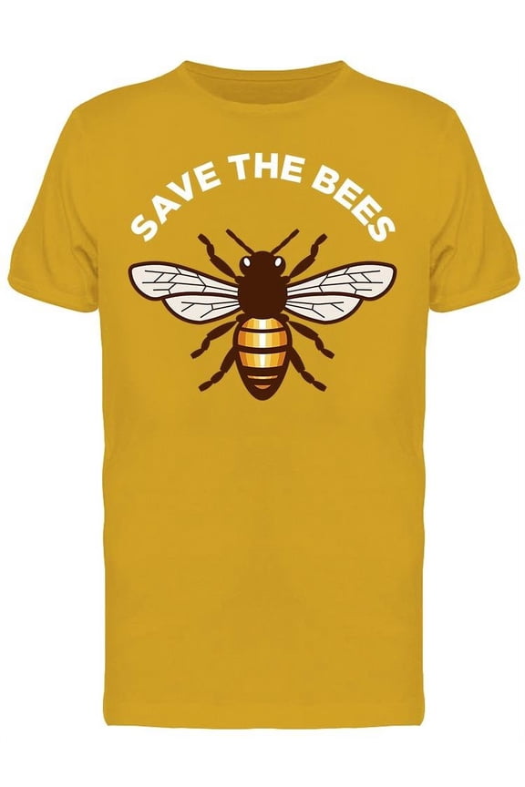 Save The Bees, Sticker T-Shirt Men -Image by Shutterstock, Male XX-Large
