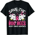 thumbnail image 1 of Save The Boobees Boo Bees Breast Cancer Halloween Women T-Shirt TShirt, 1 of 4
