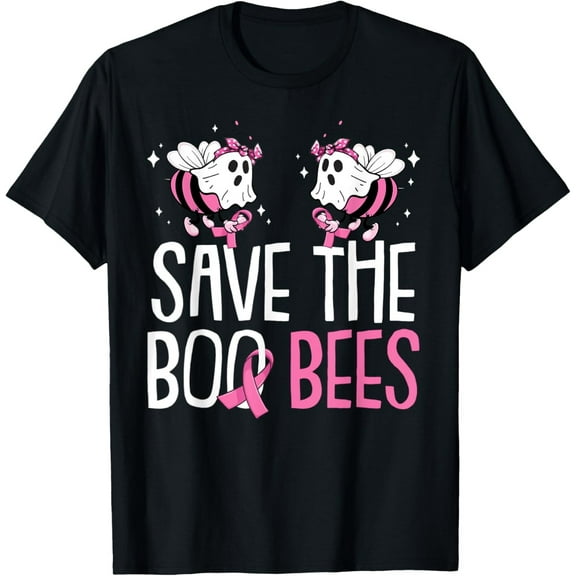 Save The Breast Cancer Awareness Boo Bees Halloween Unisex T-Shirt