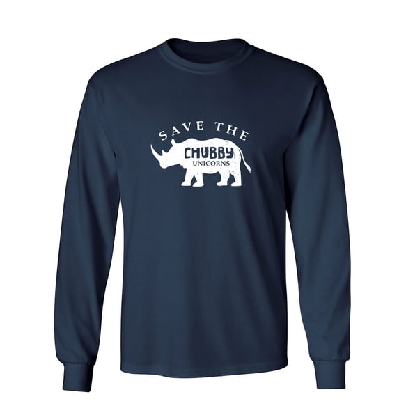 Save The C*ubby Uni*orns Sarcastic Humor Novelty Men's Long Sleeve Shirts