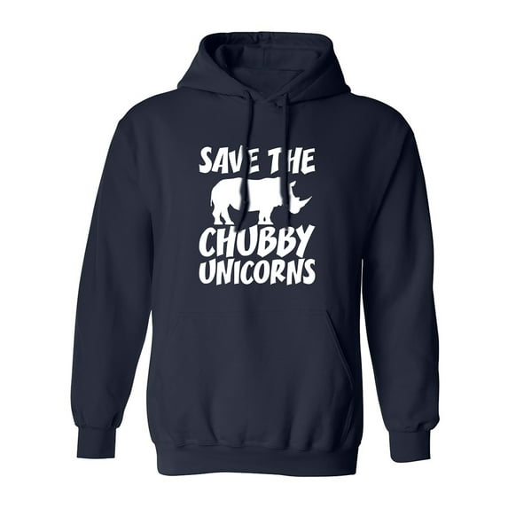 Save The Chubby Unicorns Adult Hooded Sweatshirt