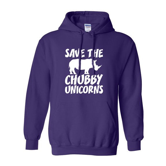 Save The Chubby Unicorns Adult Hooded Sweatshirt