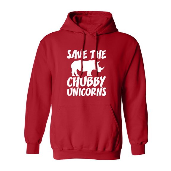 Save The Chubby Unicorns Adult Hooded Sweatshirt