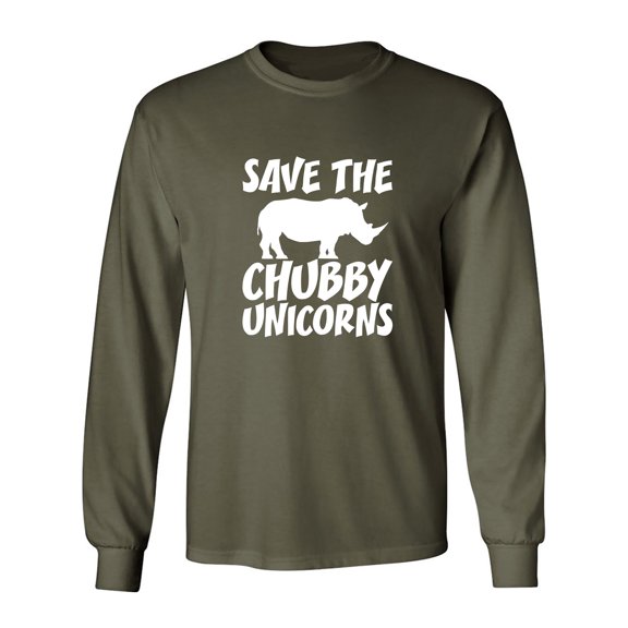 Save The Chubby Unicorns Adult Long Sleeve T-shirt