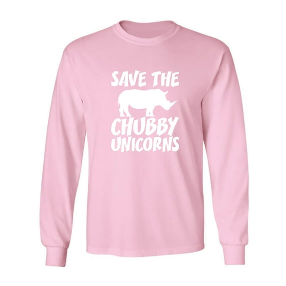 Save The Chubby Unicorns Adult Long Sleeve T-shirt