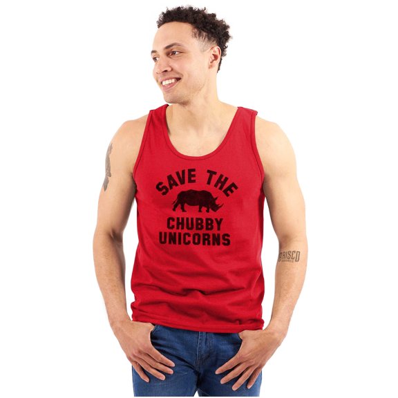 Save The Chubby Unicorns Fantasy Tank Top T Shirts Men Women Brisco Brands S