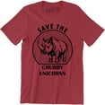 thumbnail image 1 of Save The Chubby Unicorns Funny Rhino With A Play On Unicorn Parody T-Shirt, 1 of 4