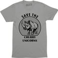 thumbnail image 1 of Save The Chubby Unicorns Funny Rhino With A Play On Unicorn Parody T-Shirt, 1 of 4