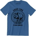 thumbnail image 1 of Save The Chubby Unicorns Funny Rhino With A Play On Unicorn Parody T-Shirt, 1 of 4