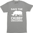 thumbnail image 1 of Save The Chubby Unicorns Funny Rhino With A Play On Unicorn Parody Tee Shirt, 1 of 4