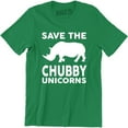 thumbnail image 1 of Save The Chubby Unicorns Funny Rhino With A Play On Unicorn Parody Tee Shirt, 1 of 4