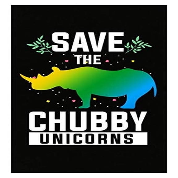 Save The Chubby Unicorns Poster - Wall Decor for Wildlife Lovers Gift