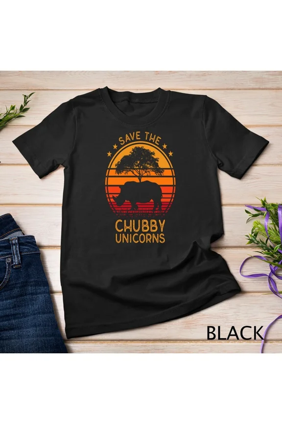 Save The Chubby Unicorns Preserve Africa Rhino Rhinoceros Unisex T-Shirt up to size 5XL