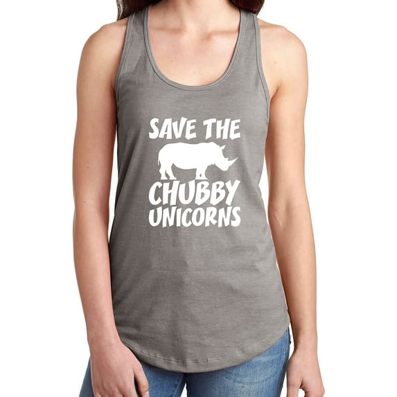 Save The Chubby Unicorns Racerback Tank