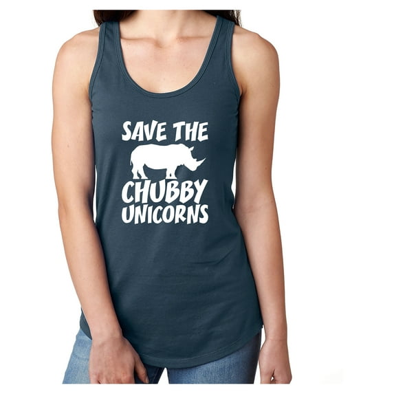Save The Chubby Unicorns Racerback Tank