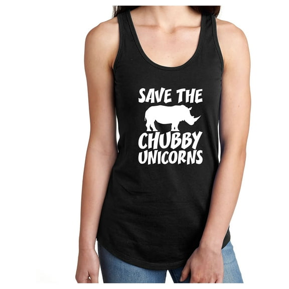 Save The Chubby Unicorns Racerback Tank