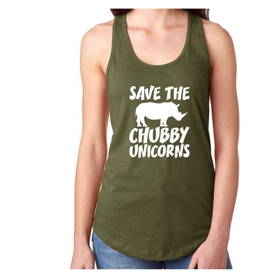 Save The Chubby Unicorns Racerback Tank
