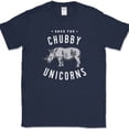 thumbnail image 1 of Save The Chubby Unicorns T-Shirt Funny Rhino Animal Humor Gift Tee - Navy, XL, 1 of 1