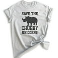 thumbnail image 1 of Save The Chubby Unicorns T-shirt, Unisex Women's Men's Shirt, Funny Unicorn T-shirt, Rhinoceros Tee, Heather Ash, Medium, 1 of 6
