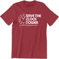 thumbnail image 1 of Save The Clock Tower Hill Valley Preservation Society Men's Tee Shirt, 1 of 4