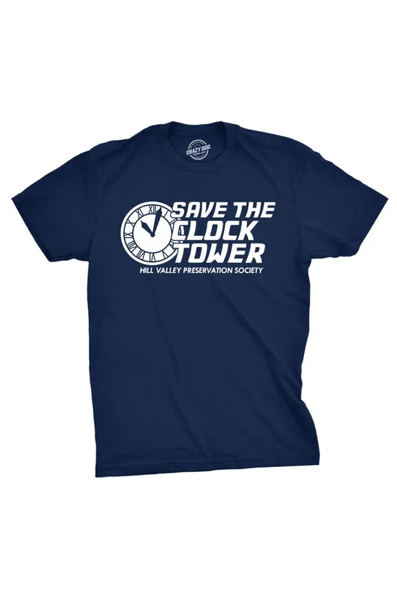 Save The Clock Tower T Shirt Funny Vintage Graphic 80S 90S Tee Cool Saying Unisex S-5XL Hot Trending Shirt, Vintage Birthday Gift