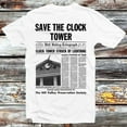 Save The Clock Tower T Shirt Hill Valley Newsletter Vintage Retro 80s