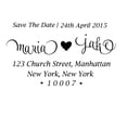 thumbnail image 1 of Save The Date Calligraphy Return Address Custom Rubber Stamp Personalized Invitation Pre Inked Stamper Gift Idea, 1 of 1