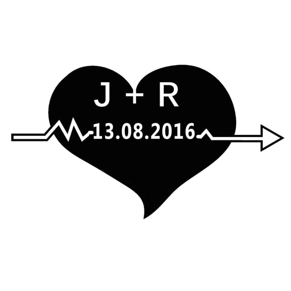 Save The Date Wedding Announcement Custom Heart Rubber Stamp Proposal Idea Gift Printtoo