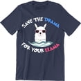thumbnail image 1 of Save The Drama for Your LLama Cute Adorable Animal Slogan Men's T-Shirt, 1 of 4