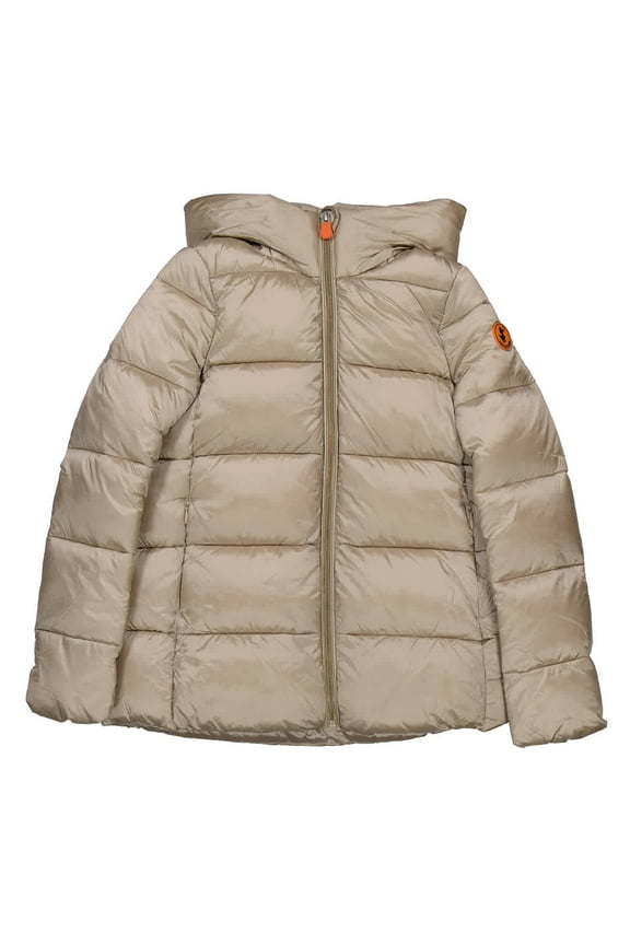 Girls Gracie Logo Patch Puffer Jacket, Size 6Y