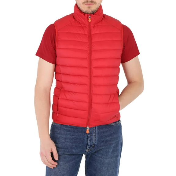 Save The Duck Men's Tango Red Adam Icon Puffer Vest, Size X-Small