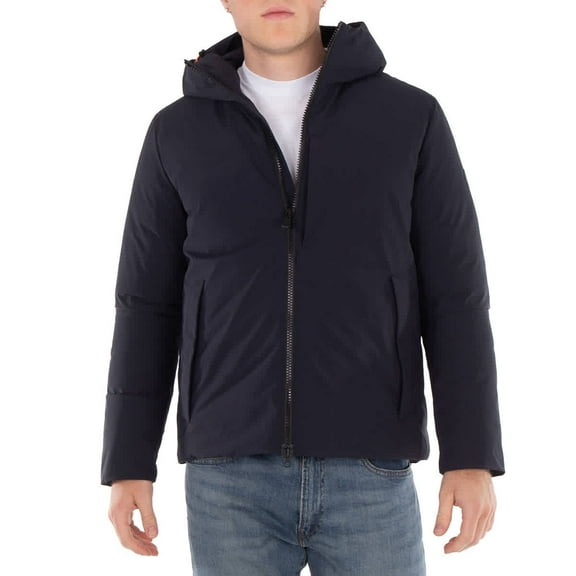 Save The Duck Obione Hooded Jacket in Blue, Size X-Large