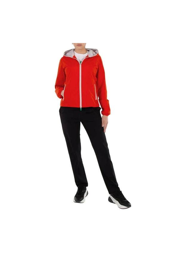 Traffic Red Stella Hooded Rain Jacket, Brand Size 0 (X-Small)