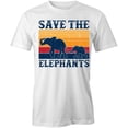 thumbnail image 1 of Save The Elephants T-Shirt | Animal Activism White Tee Gift, 1 of 5